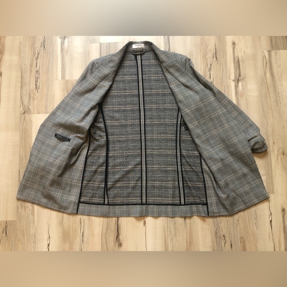 Babaton Black and White Plaid Power Hip Blazer - Picture 7 of 9